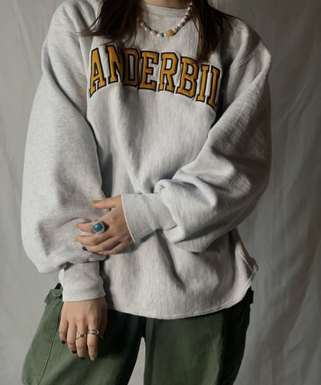 【USED】  80's USA Champion Reverse Weave Sweat VANDERBILT/210516-019