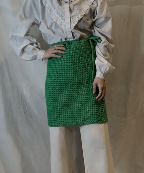 【USED】Crochet Knit Skirt/210217-062