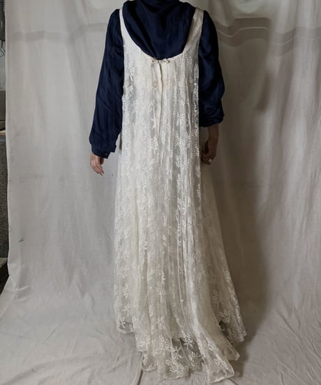 【USED】  USA Flower Patterned Lace Dress②/210429-031