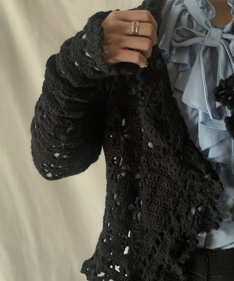 【USED】Crochet Knit Cardigan③/210217-041