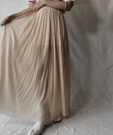 【USED】 Poly  Long Pleats Skirt④/20210819-033