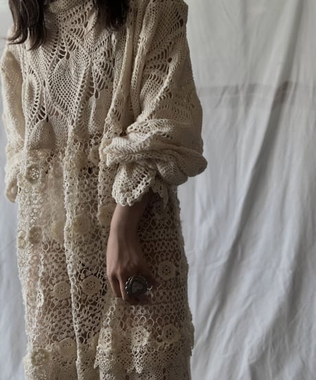 【RE;CIRCLE】 RE Crochet L/S One-piece/210611-027
