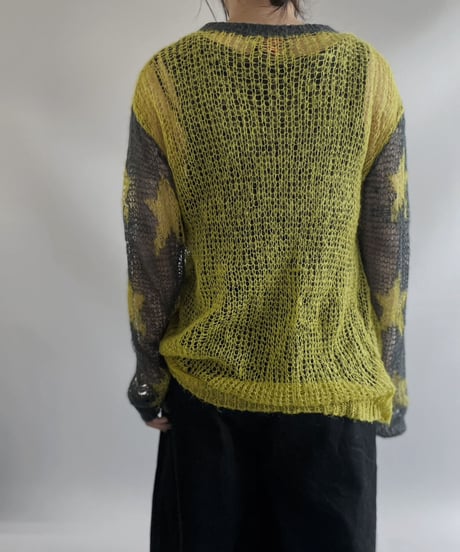 【USED】 MARC JACOBS Star Patterned Mesh Knit Top / 231028-020