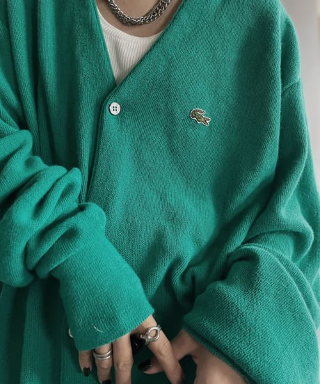 【USED】  IZOD Lacoste Acrylic Knit Cardigan / 221008-032