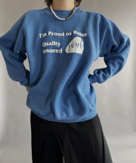 【USED】 Long Sleeved Sweat Shirt 'I'm proud to raise.' / 230128-006