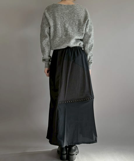 【RE;CIRCLE】 RE Suit Asymmetry Long Skirt / 260129-007