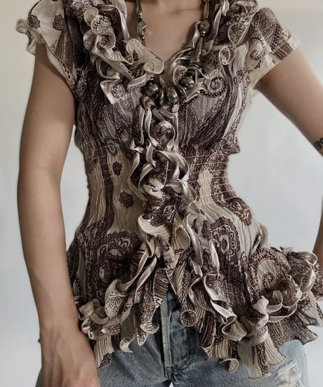 【USED】 Short Sleeved See-through Top / 220528-021