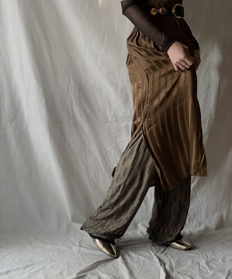 【USED】Poly Long Skirt/210217-050