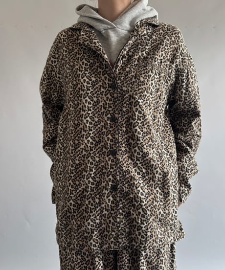 【USED】 Leopard shirt & pants set up  /250927-014