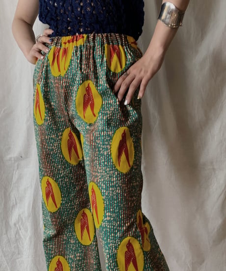 【RE;CIRCLE】 RE African Batik Flare Pants①/210428-012