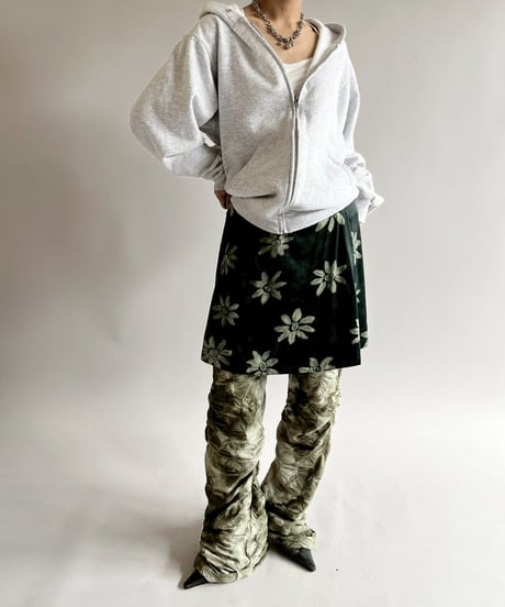 【USED】 Flower Pattern Mini Skirt/ 250419-028