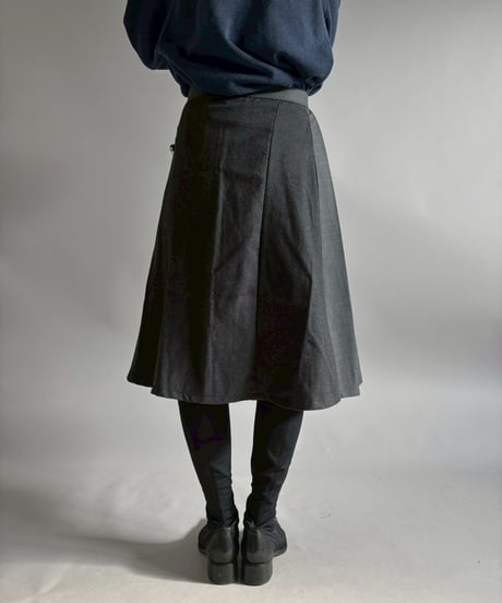 【RE;CIRCLE】 RE Suit Pleats Wrap Skirt/ 260108-008