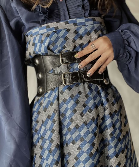 【USED】 Shiny Poly Long Skirt/210921-024