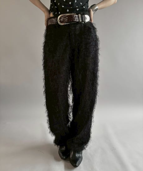 【USED】 STUDIO XTC Sheer Fringe Design Lame Pants / 260704-021