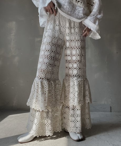 【RE;CIRCLE】 RE Crochet Tiered Pants③/20220317-008