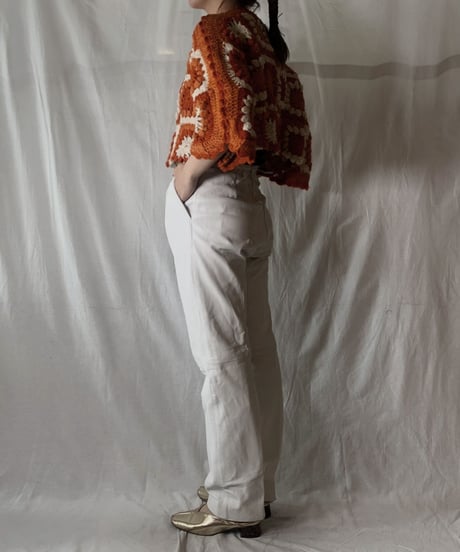 【RE;CIRCLE】 Short Sleeve Granny Knit Top③ /210404-003