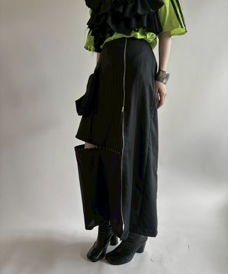 【RE;CIRCLE】 RE Suit Asymmetry Long Skirt/ 250717-010
