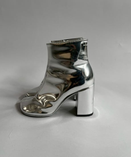 【USED】 MM6 Maison Margiela Silver Metallic Boots / 251027-004