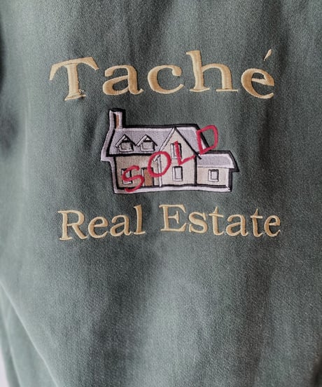 【USED】  Champion Reverse Weave Hoodie Tuche Real Estate/210902-039