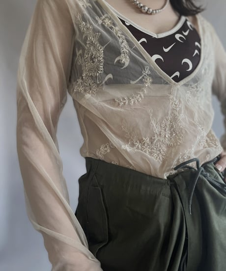 【USED】 L/S Sheer Top / 230527-012