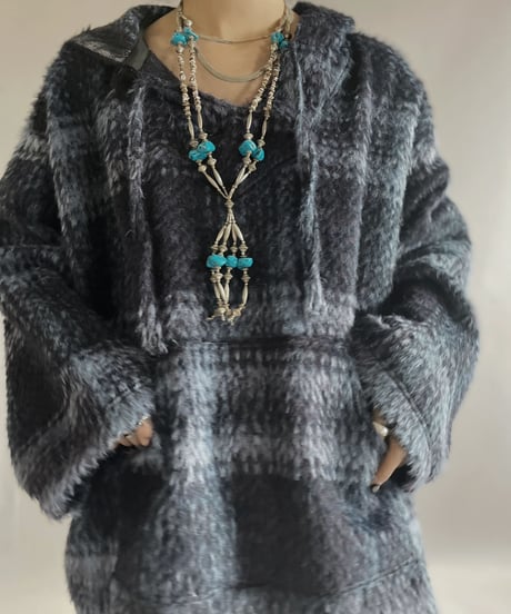 【RE;CIRCLE】 RE Mohair Mexican Hoodie Blue / 230105-005