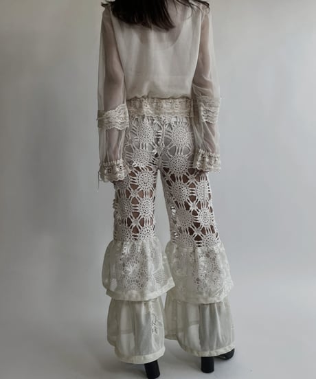 【USED】L/S Lace Blouse / 220427-042