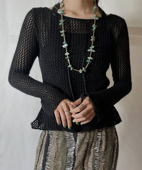 【USED】  Crochet L/S Top①/20210819-004