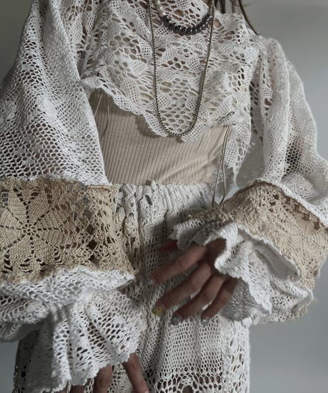 【RE;CIRCLE】 RE Crochet Cord Top / 220623-016
