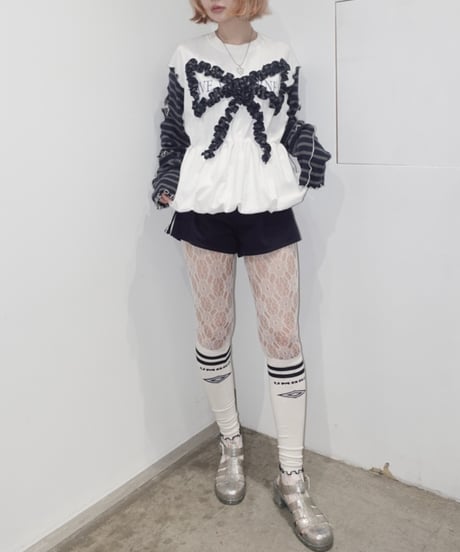 【RE;CIRCLE】 RE Mellow L/S Ribbon Top  / 250529-013