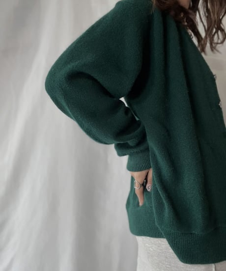 【USED】 Acrylic Knit Cardigan① /210930-025