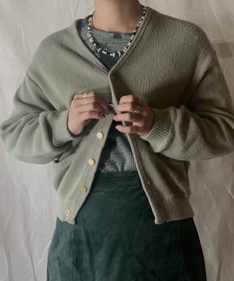 【USED】Acrylic Knit Cardigan/210226-012