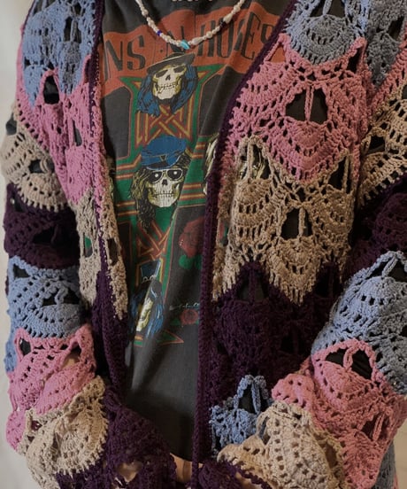 【USED】Crochet Knit Cardigan④/210217-066