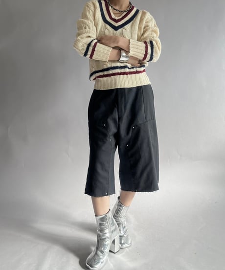 【RE;CIRCLE】 Re Suit Double Knee Shorts/ 241130-026