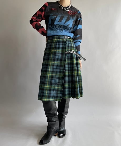 【USED】 Check Patterned Skirt/ 241006-043