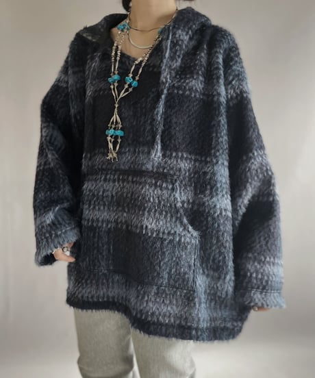【RE;CIRCLE】 RE Mohair Mexican Hoodie Blue / 230105-005