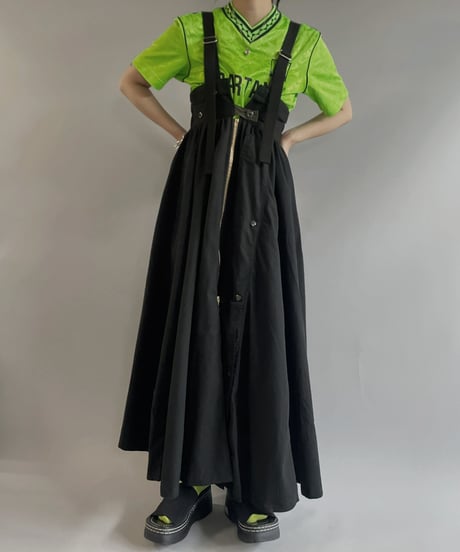【2026SS最終 / RE;CIRCLE】 RE U.S Military Rebuild 2way One-piece (Black)/ ARMY-02