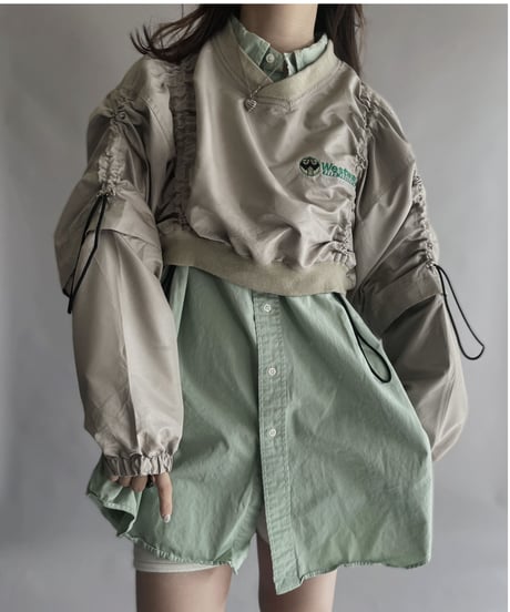 【RE;CIRCLE】 RE Nylon Drawcord Pullover Beige / 230309-013