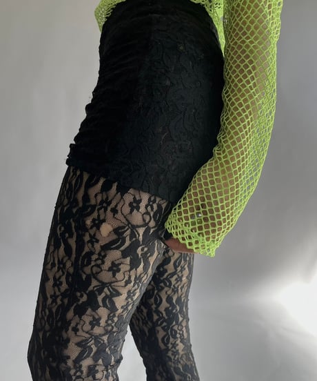 【USED】 I.AM.GIA Layered Lace Patterned Flare Pants / 241019-008