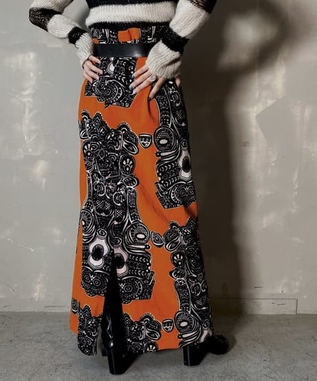 【USED】 Velour Long Skirt / 201204-012