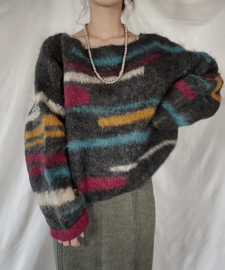 【USED】    Mohair Knit Top/211216-024