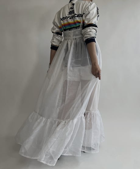 【RE;CIRCLE】 RE Sheer White Camisole One-piece / 220721-003