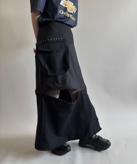 【RE;CIRCLE】 RE Suit Asymmetry Long Skirt/ 250717-016