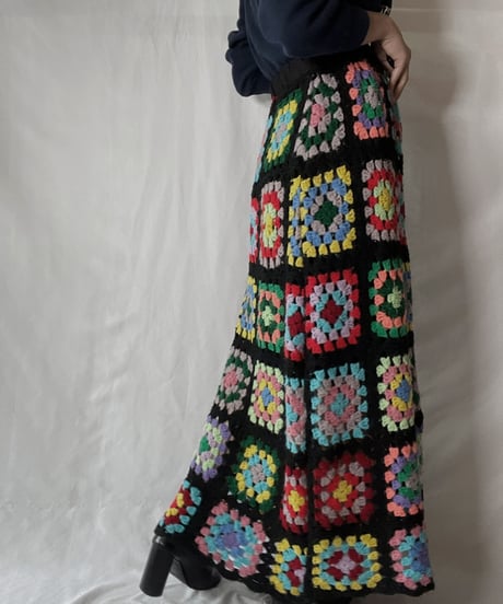 【RE;CIRCLE】 RE Granny Knit Long Skirt⑥/211014-026