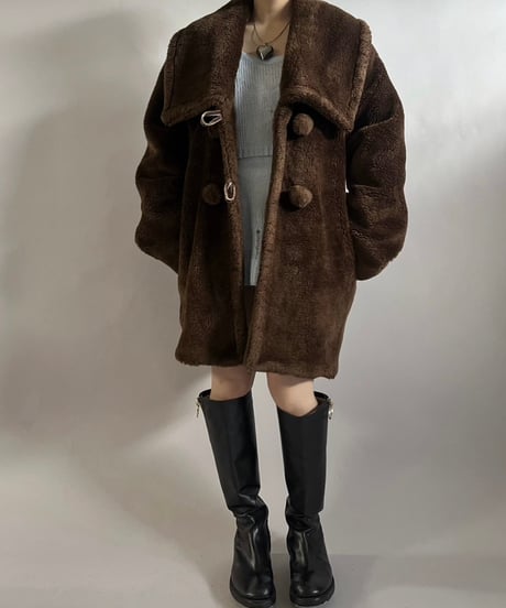 【USED】 Made in ITALY Fake Fur Coat /241221-023