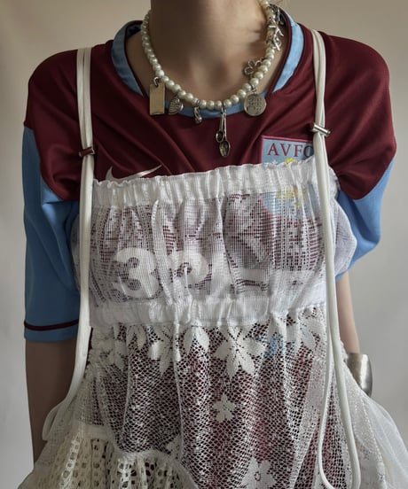 【RE;CIRCLE】RE Crochet Lace Patch work Camisole One-Piece Middle/250731-003