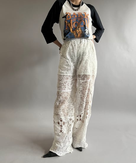 【RE;CIRCLE】 RE Crochet Patch Pants / 240829-002