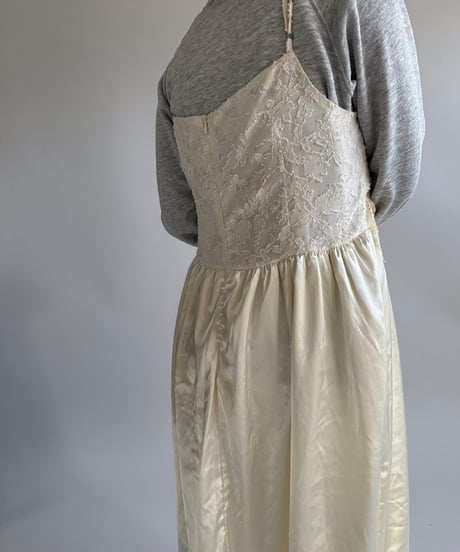 【USED】  Lace Patterned Camisole Long One-Piece /250104-015