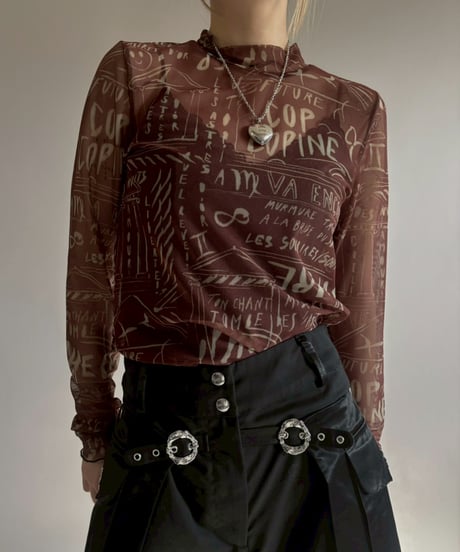 【USED】 Dead Stock Cop.Copine Design Sheer Top / 260131-023