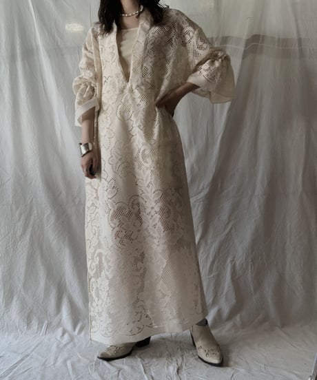 【RE;CIRCLE】 RE Lace L/S Open Front One-piece②/210611-030