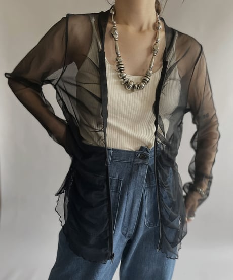 【USED】  Poly Long Sleeved Top / 220924-034
